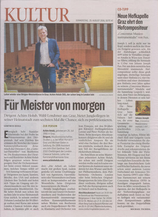 FÜR MEISTER VON MORGEN