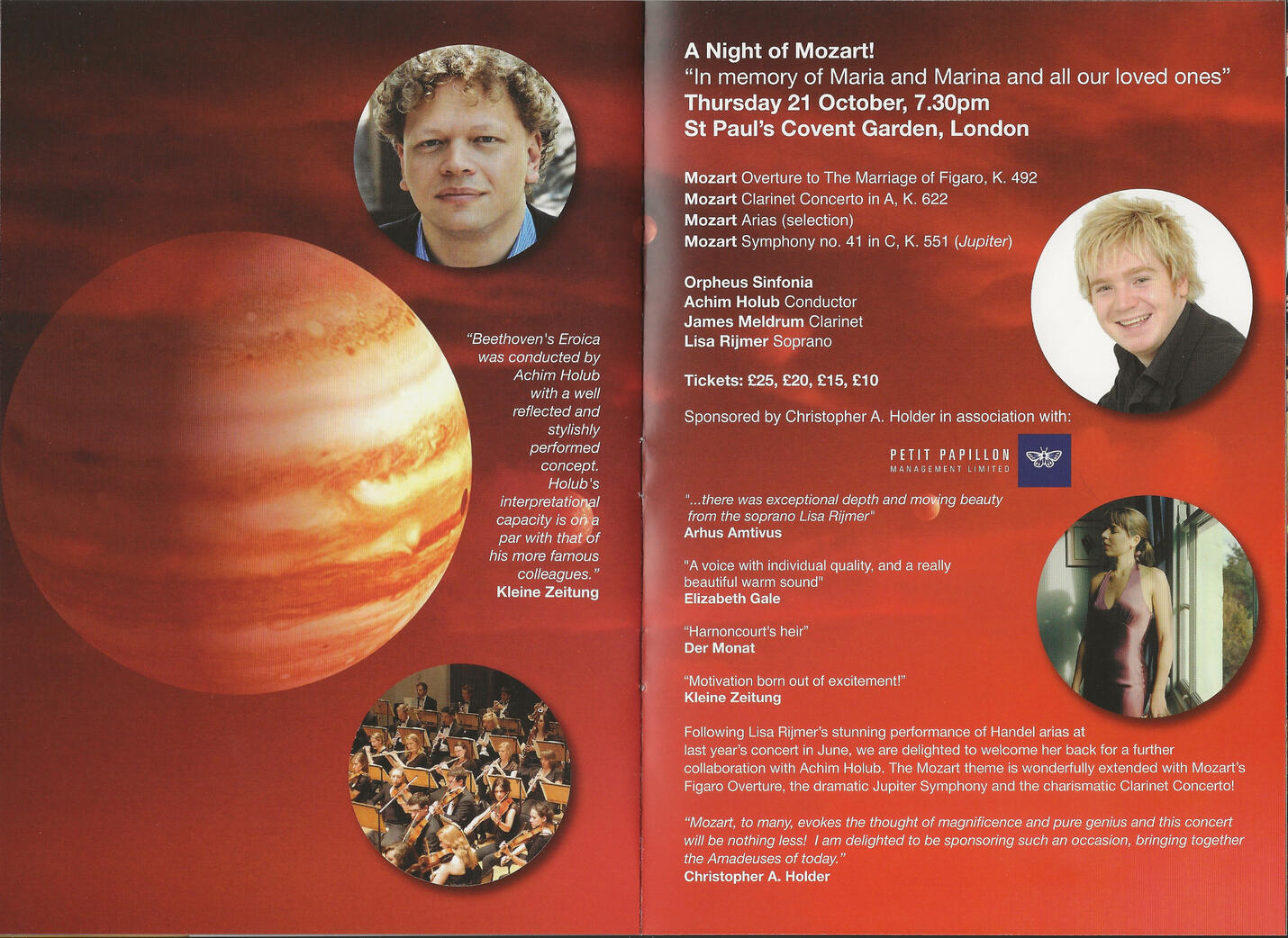 MOZART St Paul&#39;s Covent Garden